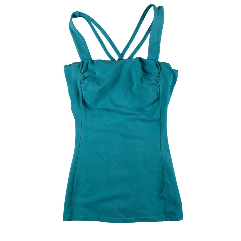 Vintage Express Tank Top Womens XS Sexy Stretch Strappy Camisole Ruched Y2K Cami